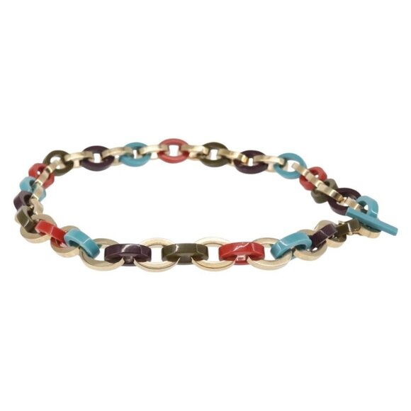 Salvatore Ferragamo Chain Belt plastic Gold Auth - Picture 9 of 9